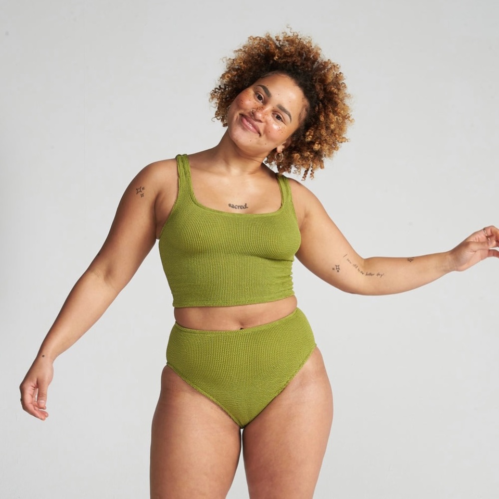 Youswim Verve High-waisted two piece in fern